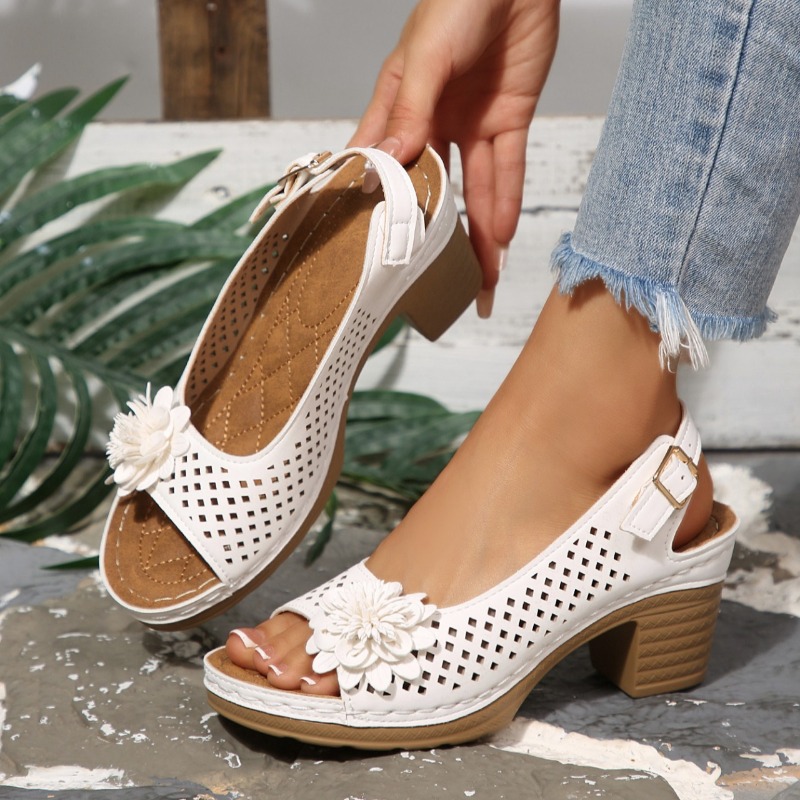 Ankle Strap Heels - Dames sandalen met chunky hak zomer