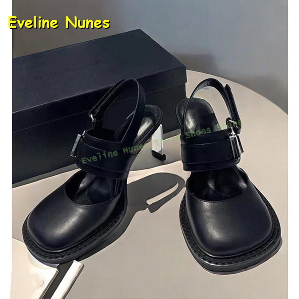 Mule Slip On - Dames zwarte slingback mule hakken met