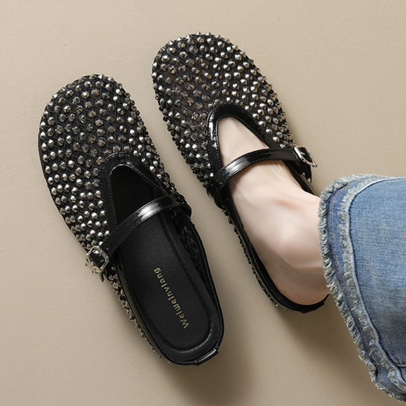 Mule Slip On - Mesh Strass Merk Slippers Vrouwen Zomer