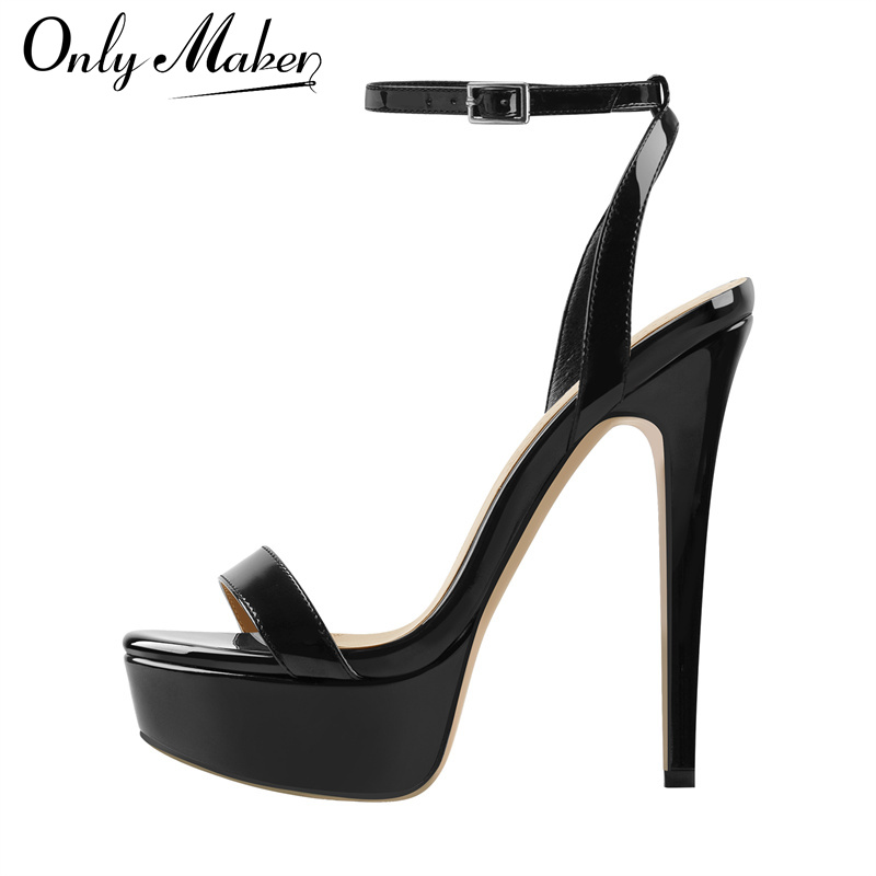 Ankle Strap Heels - Onlymaker Vrouwen Platform Stiletto Hoge Hakken