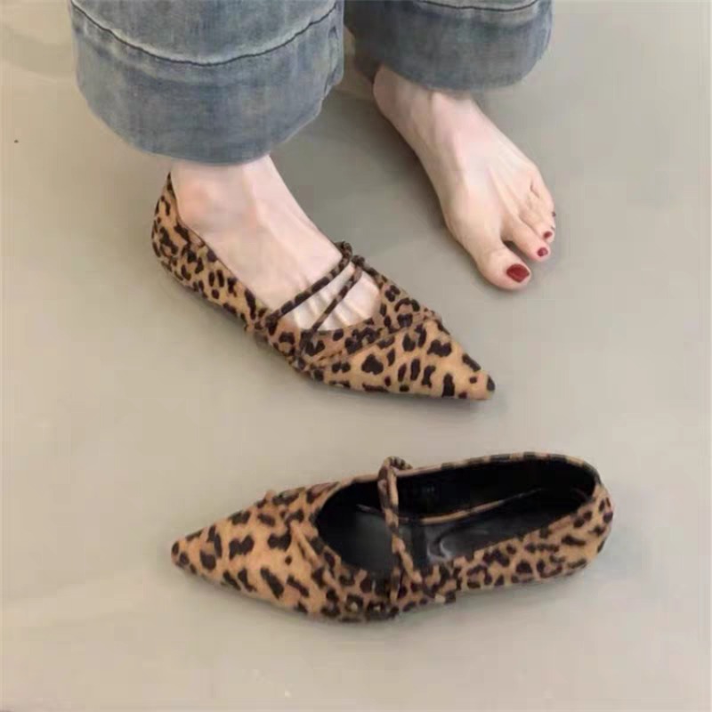 Ballet Flat Women - Retro platte balletdans enkel schoenen instappers