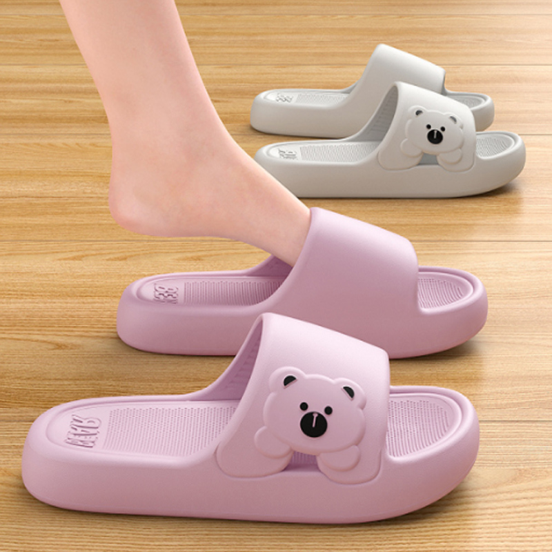 Mule Slip On - Slippers Badkamer Cartoon Beer Indoor Slippers