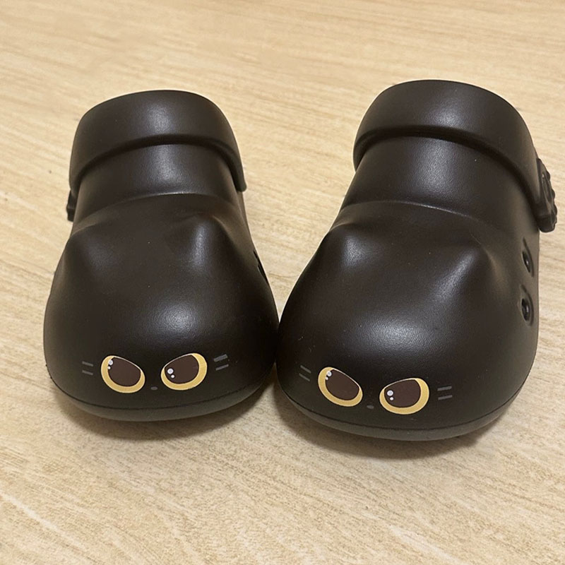 Mule Slip On - Nieuwe creatieve zwarte kattenpantoffels voor dames,