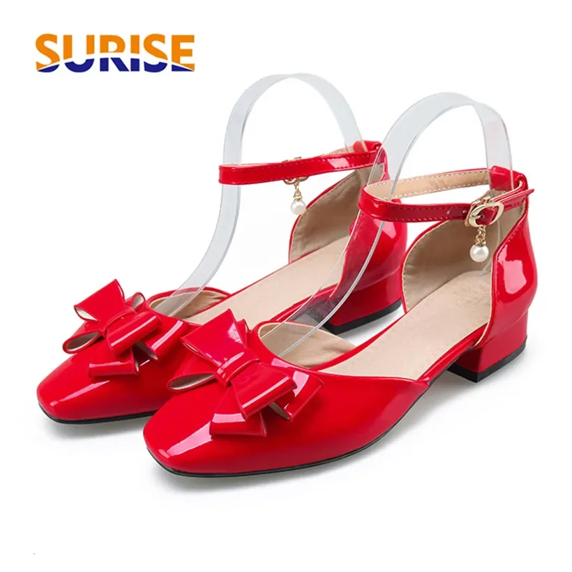 Ankle Strap Heels - Grote maten dames pumps met strik,