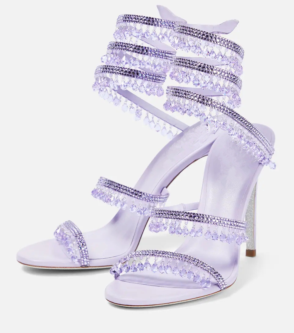 Sexy groene kristallen stilett - Ankle Strap Heels recensie en prijs