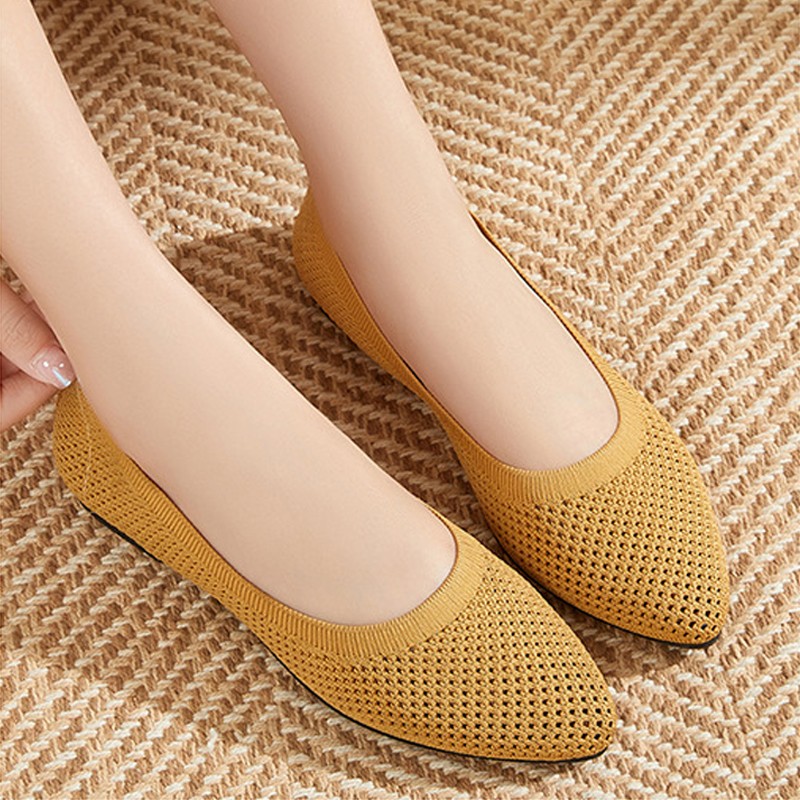 Vrouwen Platte Schoenen Gebrei - Ballet Flat Women recensie en prijs