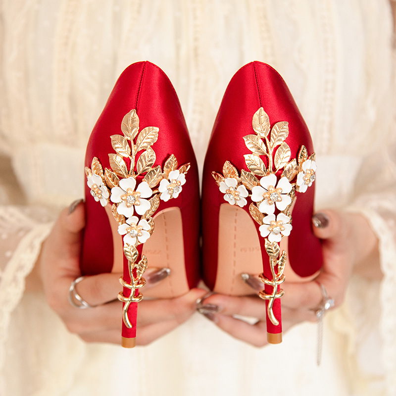 Luxe Metalen Bloemen Hak Krist - Women Shoes Ysl recensie en prijs