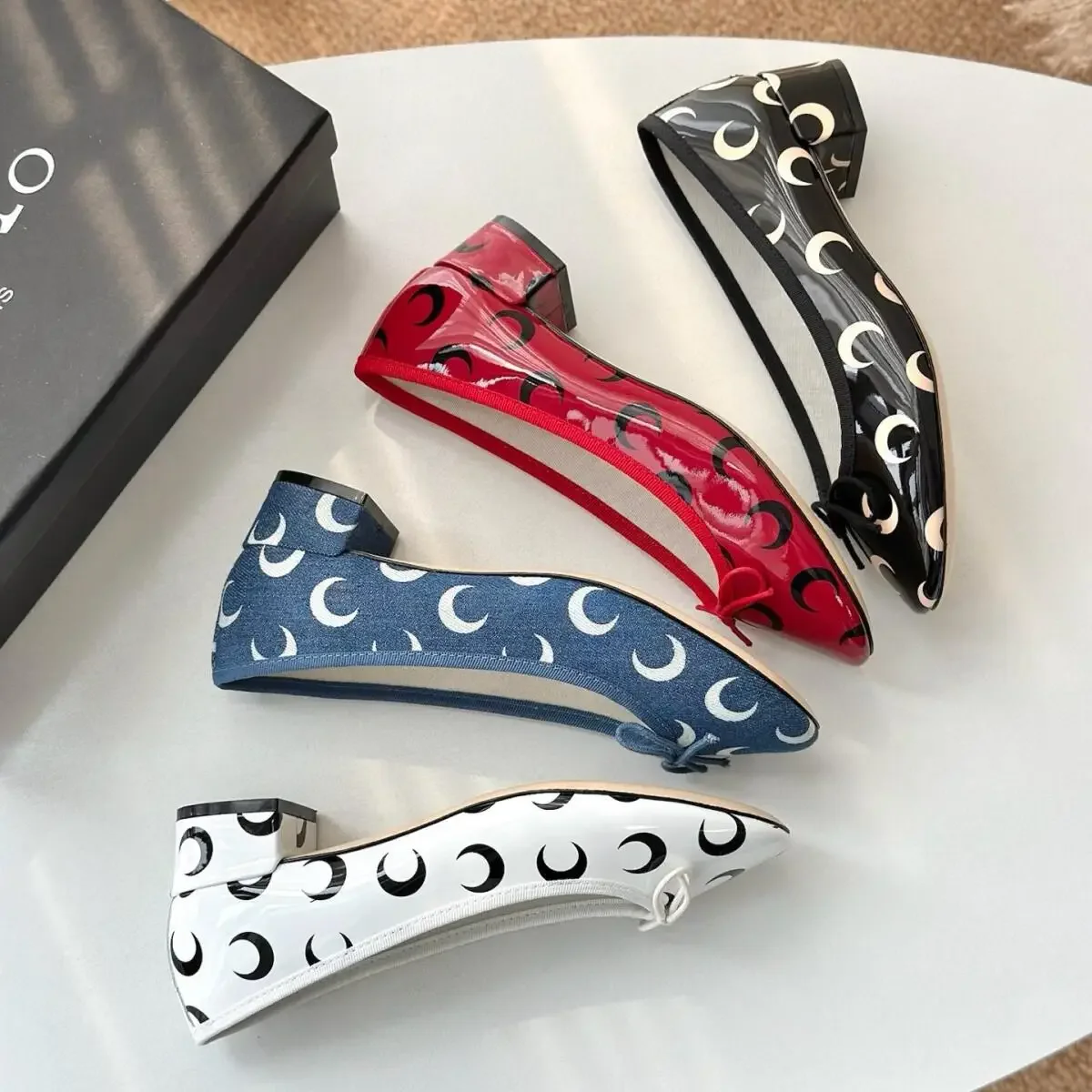 Ballerina's met maanprint, ron - Ballet Flat Women recensie en prijs