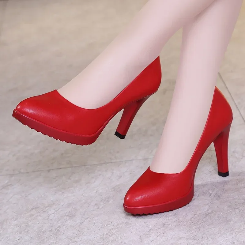 8 cm Kleine Maat 32-43 Nieuwe  - Court Heel Pointed recensie en prijs