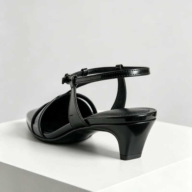 Lakleer Kitten Hak Vrouwen Pom - Ankle Strap Heels recensie en prijs