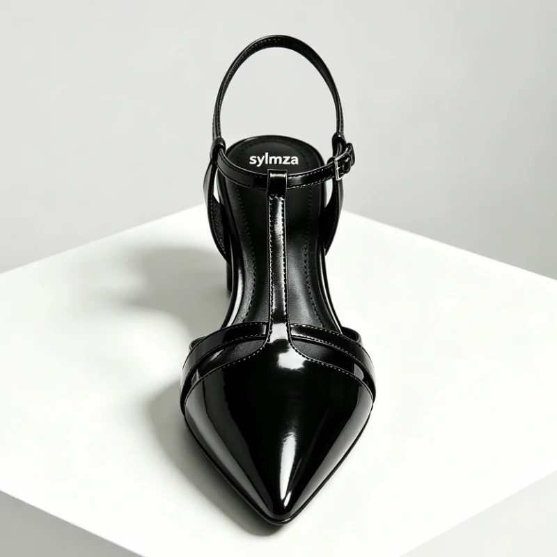 Lakleer Kitten Hak Vrouwen Pom - Ankle Strap Heels recensie en prijs